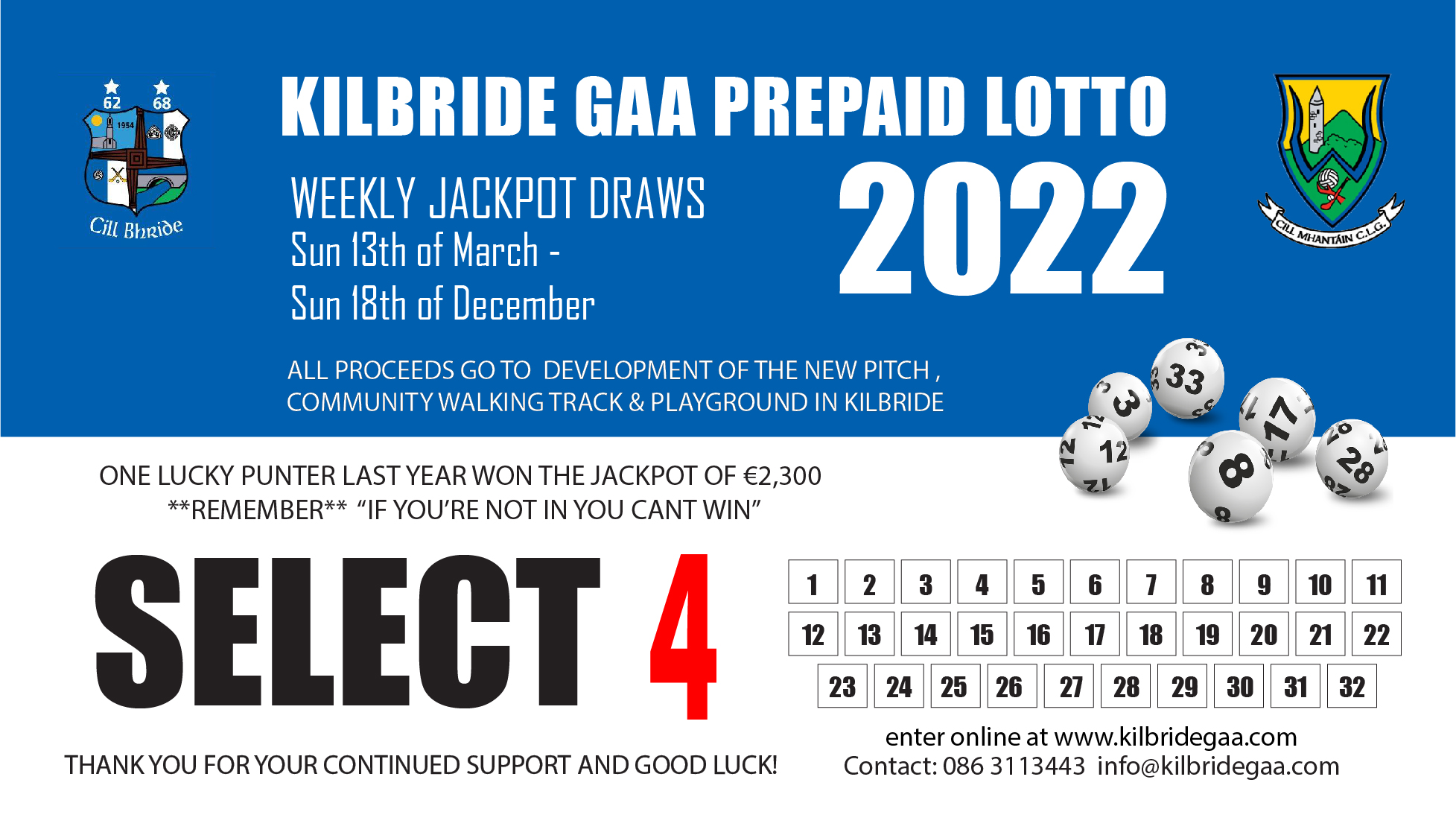 Club Pre Paid Lotto for 2022 - Launch...