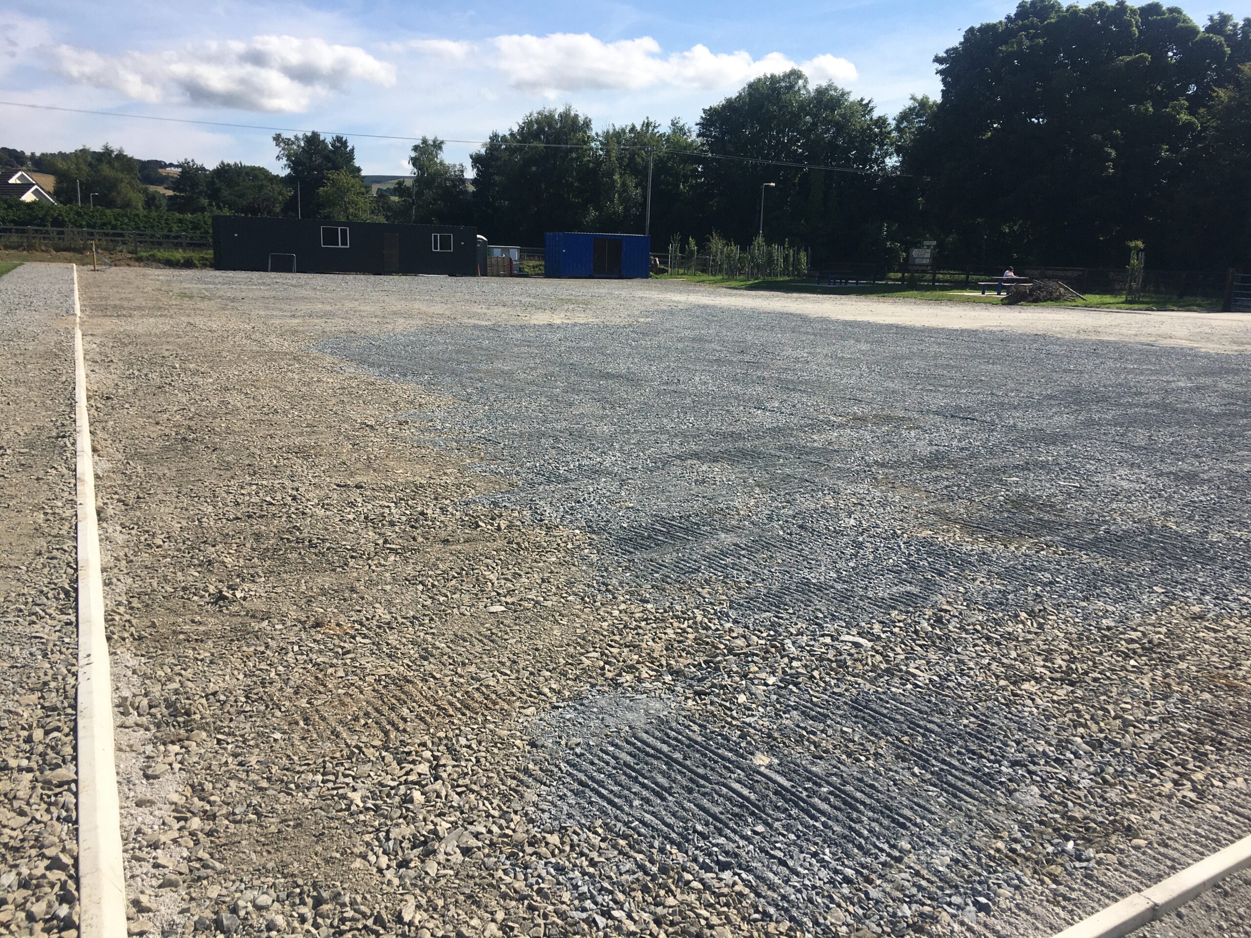 What a job…car park, pitch levelled and walking track completed.