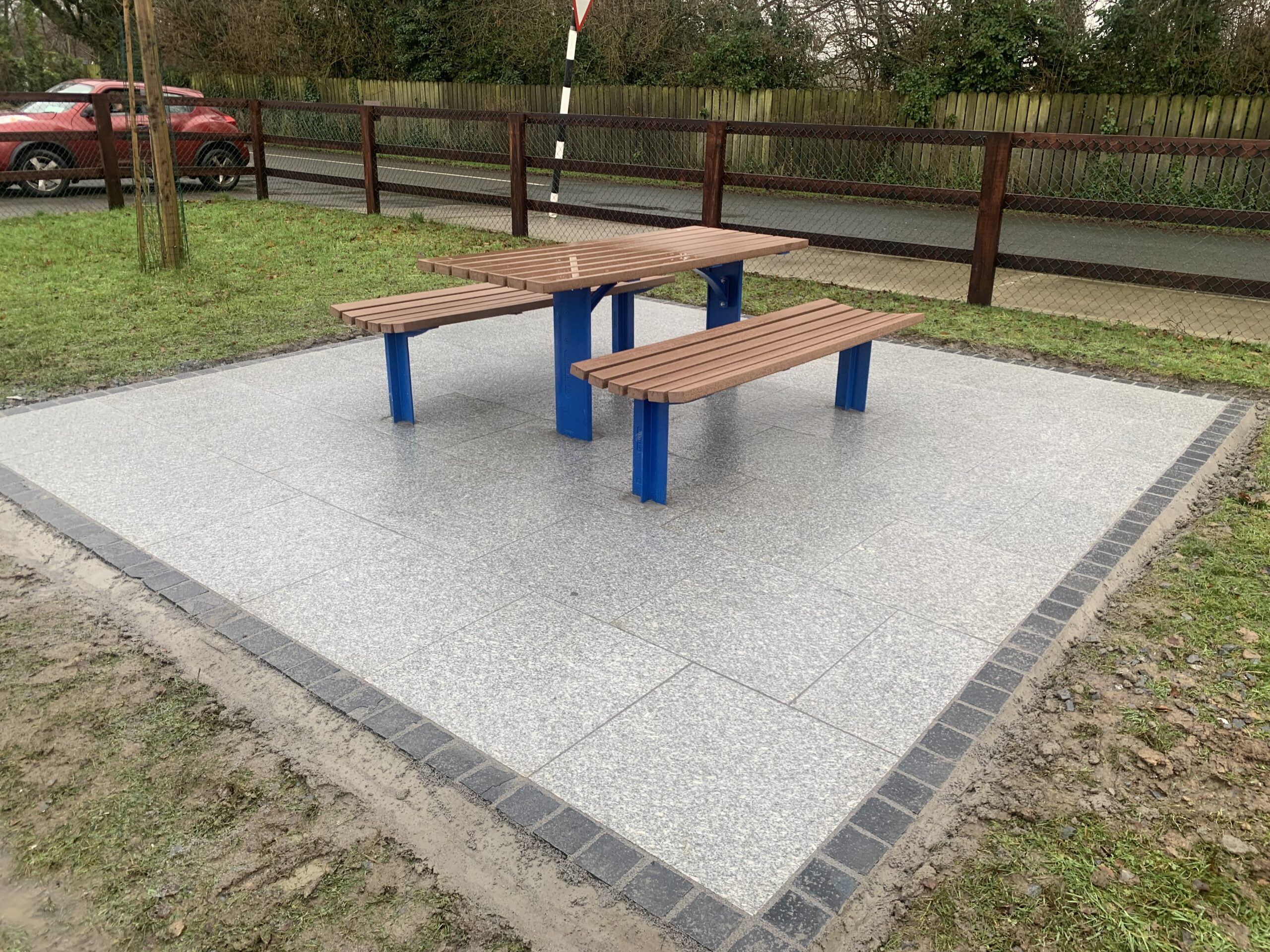 Third Picnic Bench Installed…which is also accessible…Shout out to Colin Franklin of Concraft Construction…great job