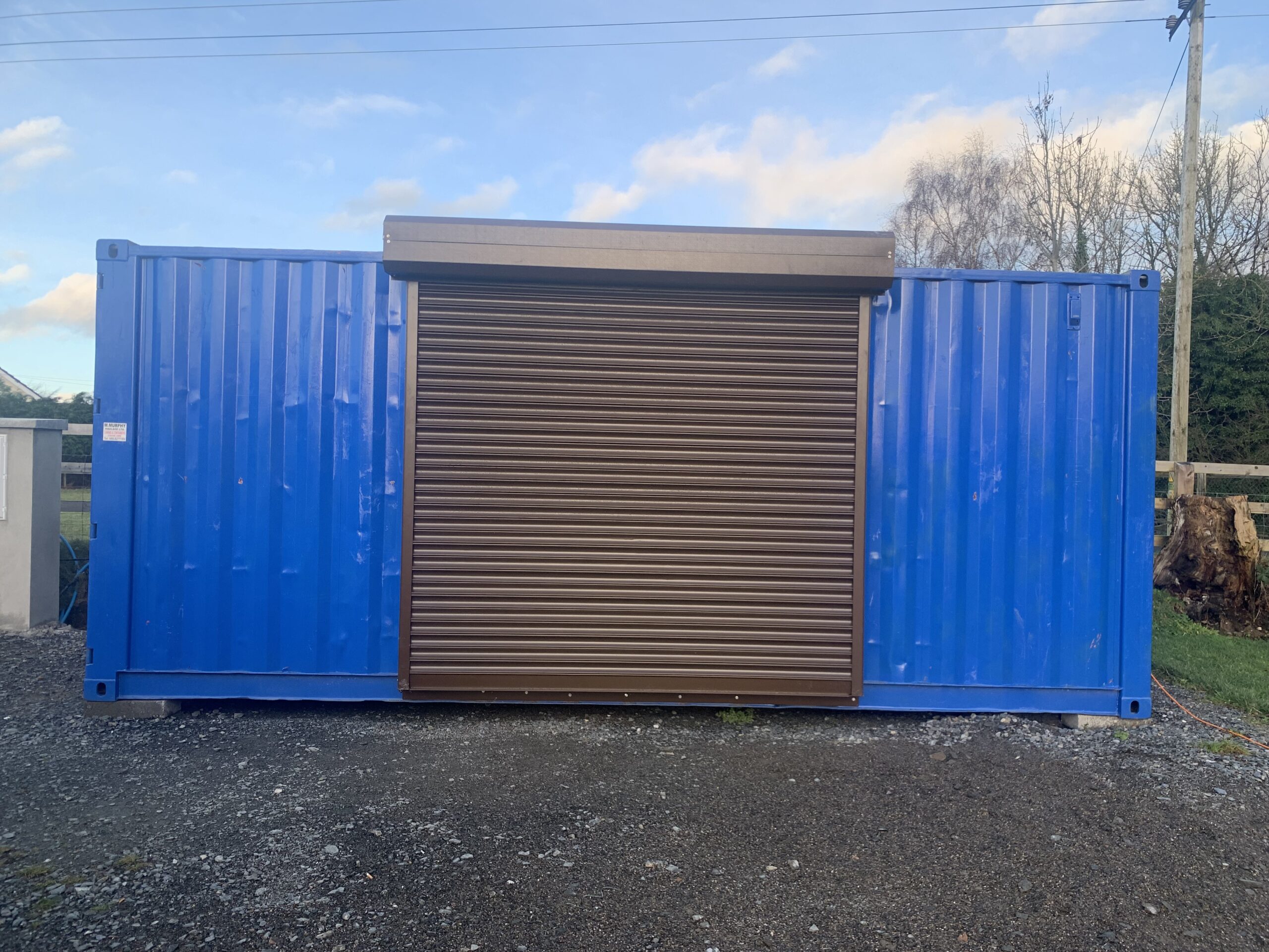 Coffee/Tea Unit fitted with Electric Shutters...thanks to Tom Bealin of Doorfix Ring Gard and Declan and Mick Bealin Junior who worked all morning and afternoon...great work lads...super job.