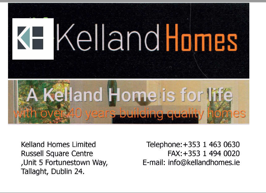 Kelland Homes Full Page Advert