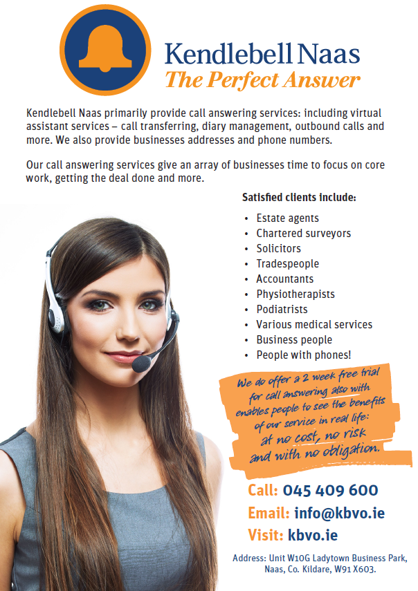 Kendlebell Naas Full Page Advertisment