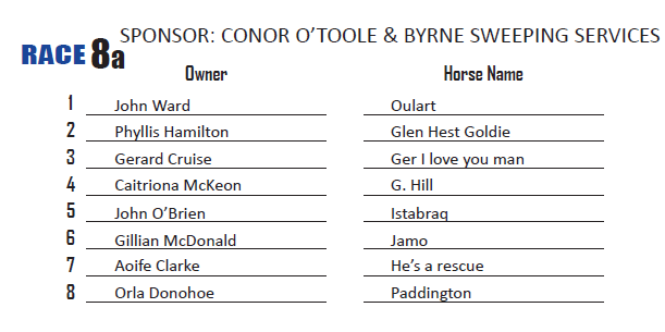 Race Sponsorship - Conor O'Toole & Byrne Sweeping Services