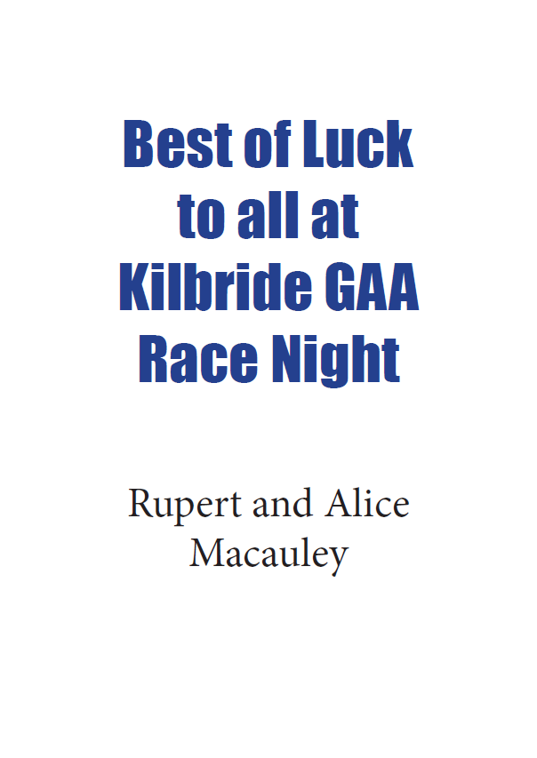 Rupert & Alice Macauley Full Page Advertisment