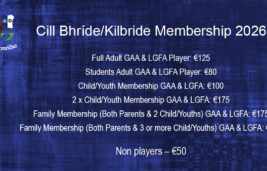 Club News January 19th 2026 - Club Person Of The Year Award, Our County Players, Membership now open...plans for 2026