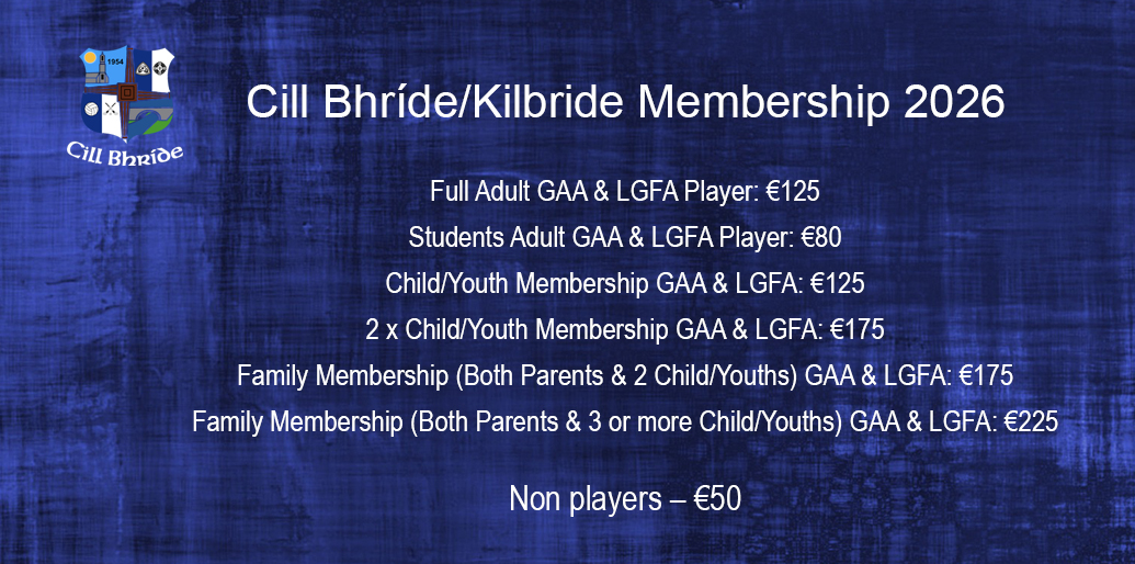 FINAL Membership Graphic 2026 - Cill Bhride CLG