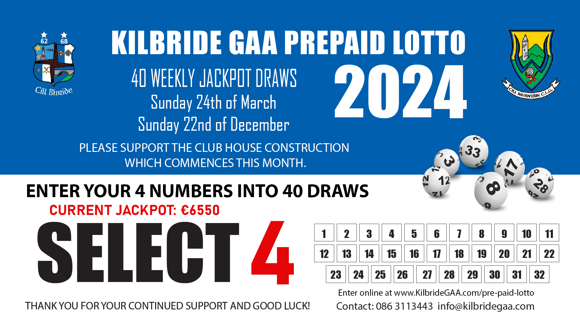 Lotto Start Date Extended to Easter Sunday, Ladies and Mens First League Matches of the season and other news