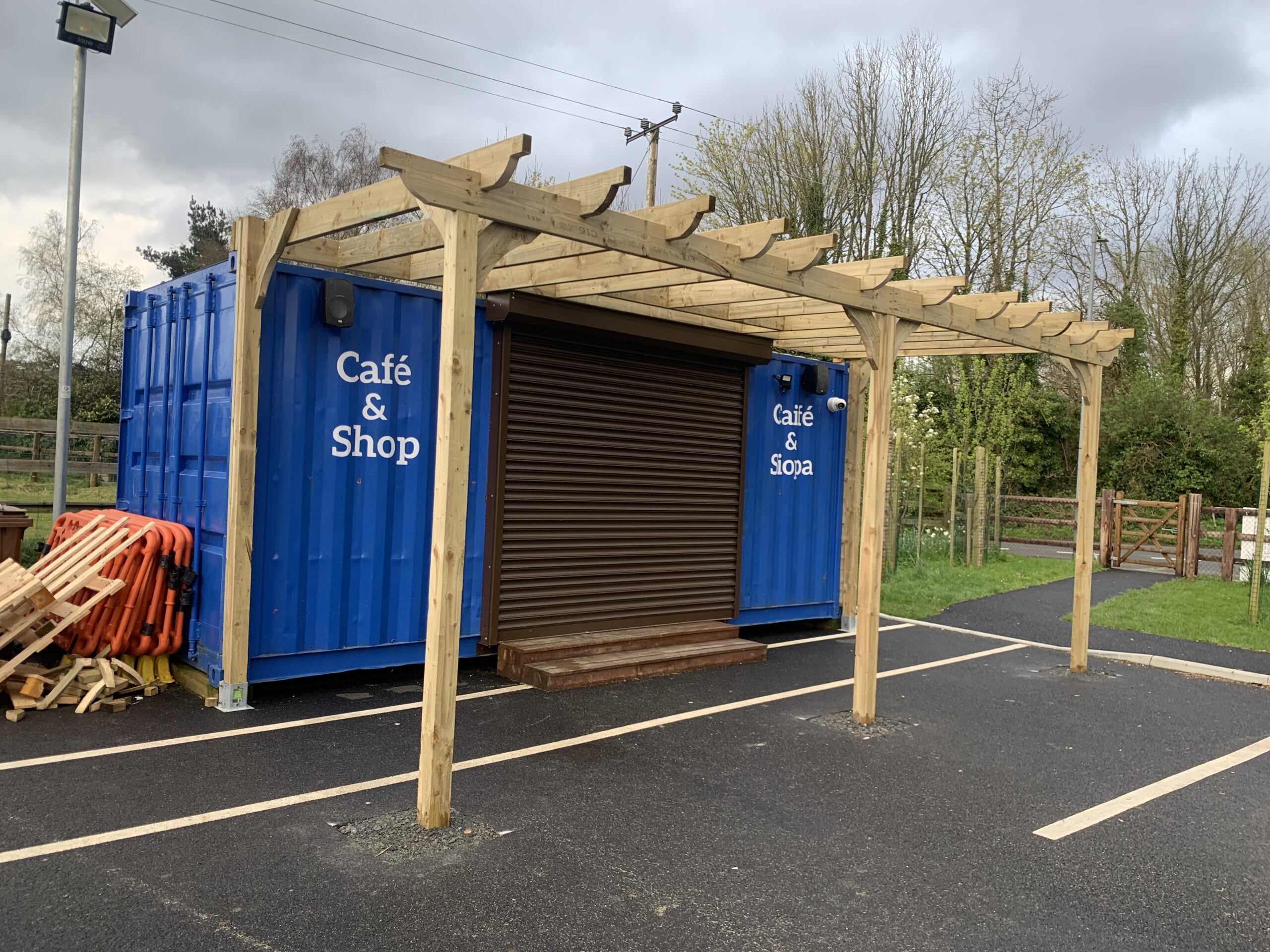 Cafe and Shop Outdoor Extension project by Conor Henderick…well done Conor, looks amazing…day two work tomorrow