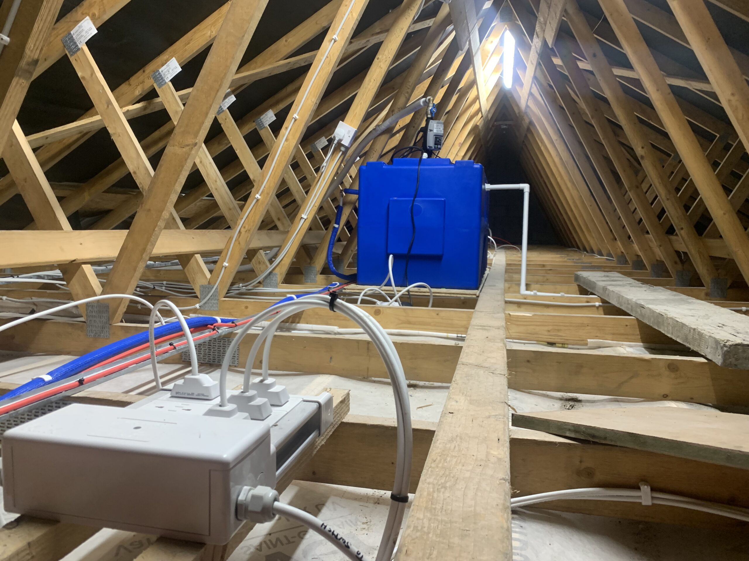 Hand Dryers, Toilet Holders and Frost Watcher Heaters installed in the Clubhouse attic