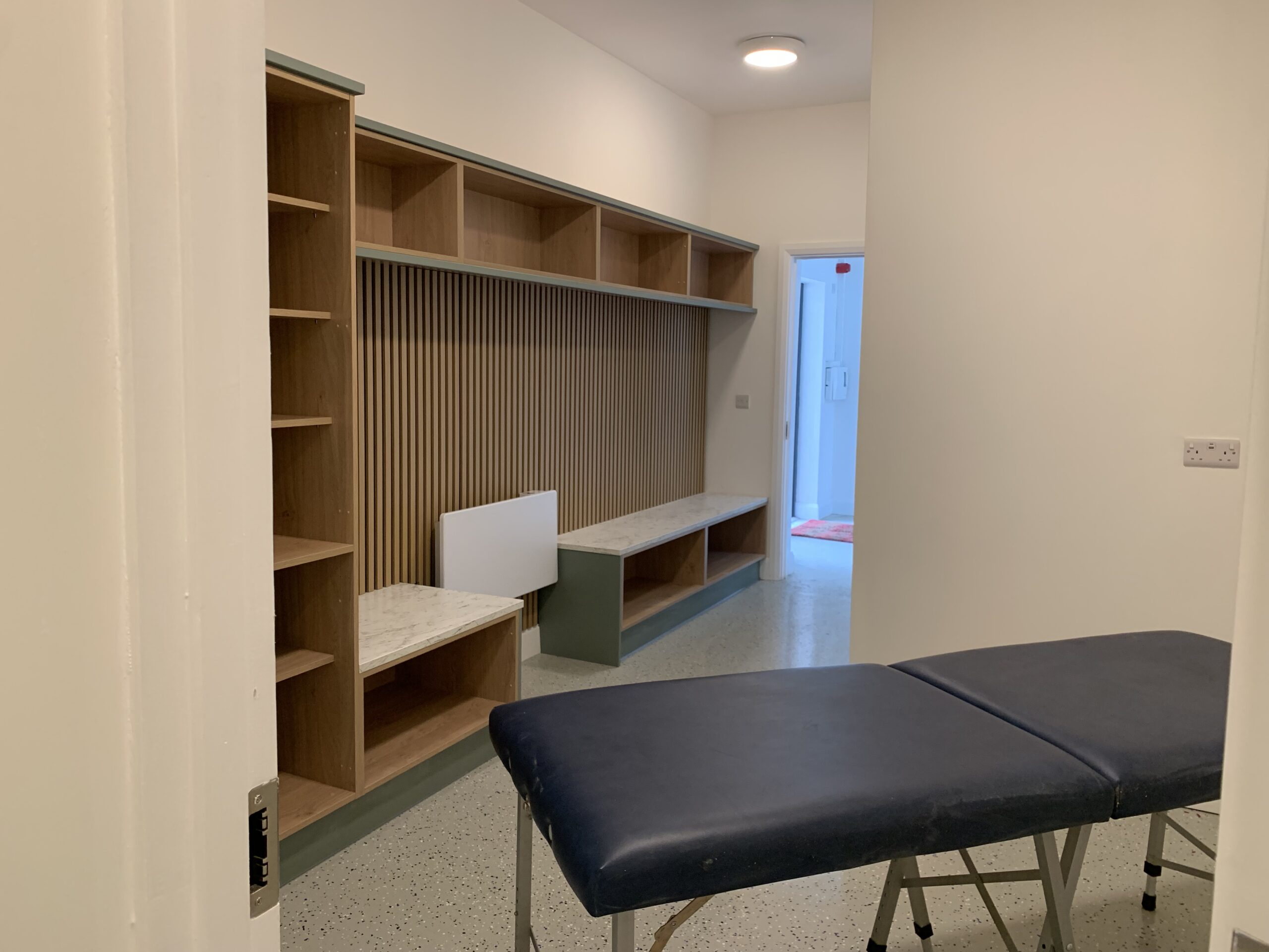 Probably the best Referee & Physio Room in the world….