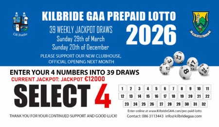 Cill Bhride Kilbride GAA - Pre Paid Lotto 2026